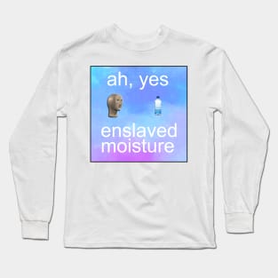 ah yes enslaved moisture meme Long Sleeve T-Shirt